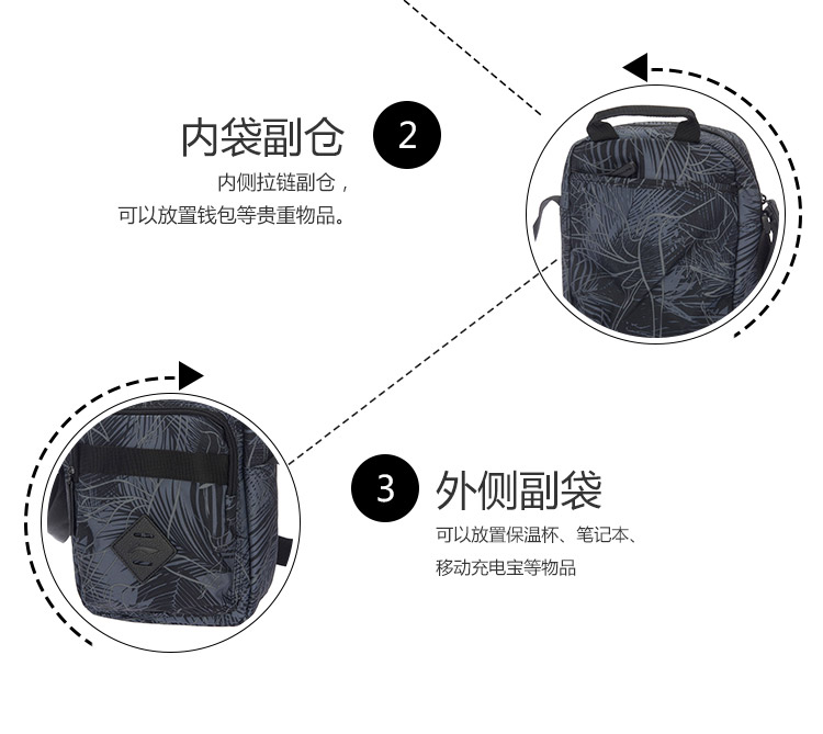 Li Ning túi vai người đàn ông túi mới dây kéo túi thể thao ba lô nam sinh viên túi bóng rổ giải trí túi túi du lịch túi lyn