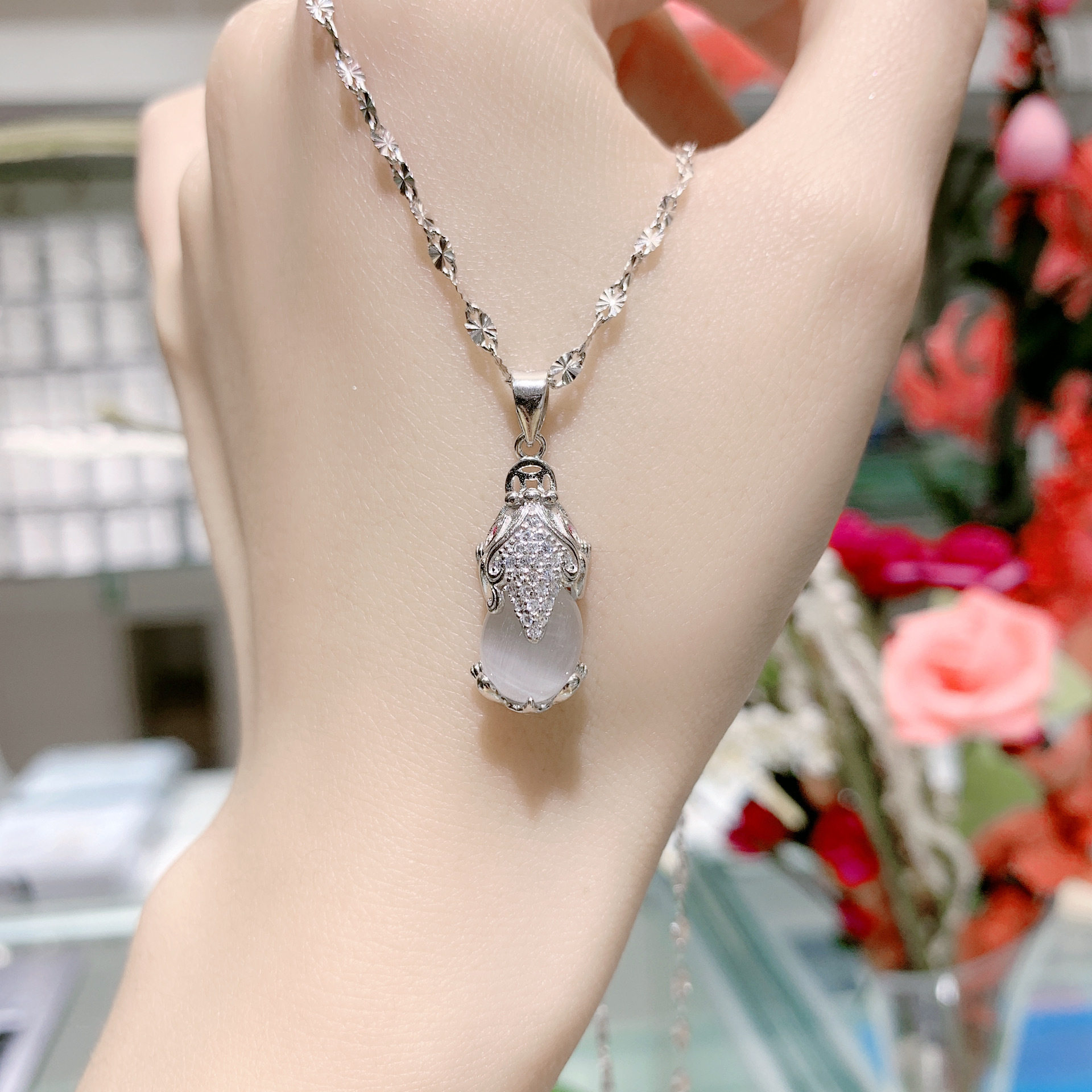Pure silver necklace female summer recruitment of cash shipment pendant female minimalist temperament fashion silver decoration red cord knot chain