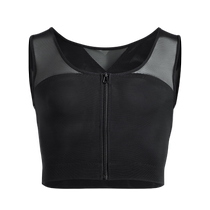 TOAO corset vest for men and women cos special handsome chest tight seamless thin underwear showing chest small zipper shapewear