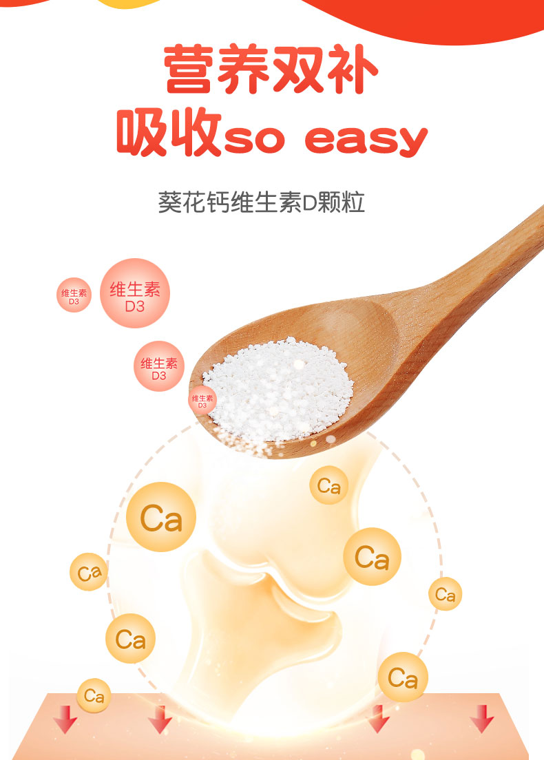 葵花药业 儿童钙维生素D3颗粒 40g 促进钙吸收 图4