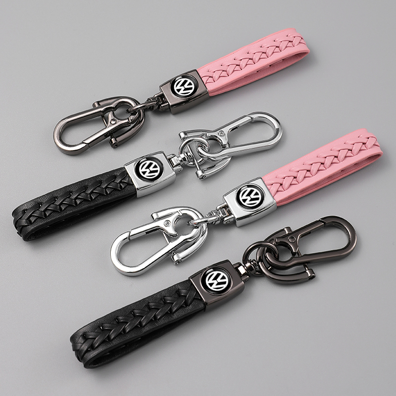 Volkswagen Car Keychain Lingdu, Lavida, Magotan, Superb, Passat, Tiguan L, Genuine Leather Strap for Car Interior, Unisex Pendant
