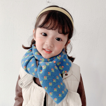 Korean childrens scarf wool knitting autumn and winter Girls cute baby baby bib winter warm child neck sleeve
