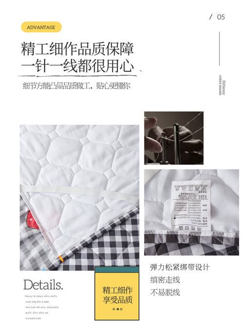 [Một mảnh của váy ngủ chần gòn] Khăn trải giường dày dặn in hình Hàn Quốc phong cách công chúa, có thể giặt bằng máy 1,5 mét 1,8 mét 0,9 mét - Váy Petti