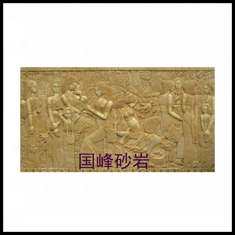 Artificial Sandstone Relief TV Background Wall Eurostyle Figure Mural Glass Fiber Stereo Home Relief Decorations