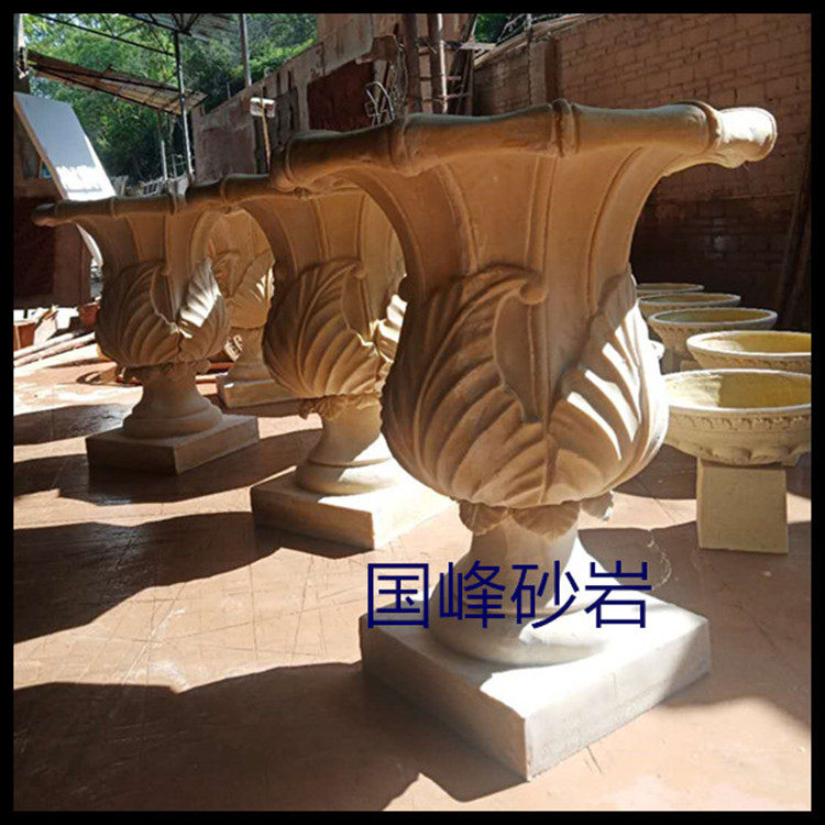 National Peak Artificial Sandstone GRP Production Sculpture Upscale Villa Park Back Side Flower Pots Decorative Landscape Materials