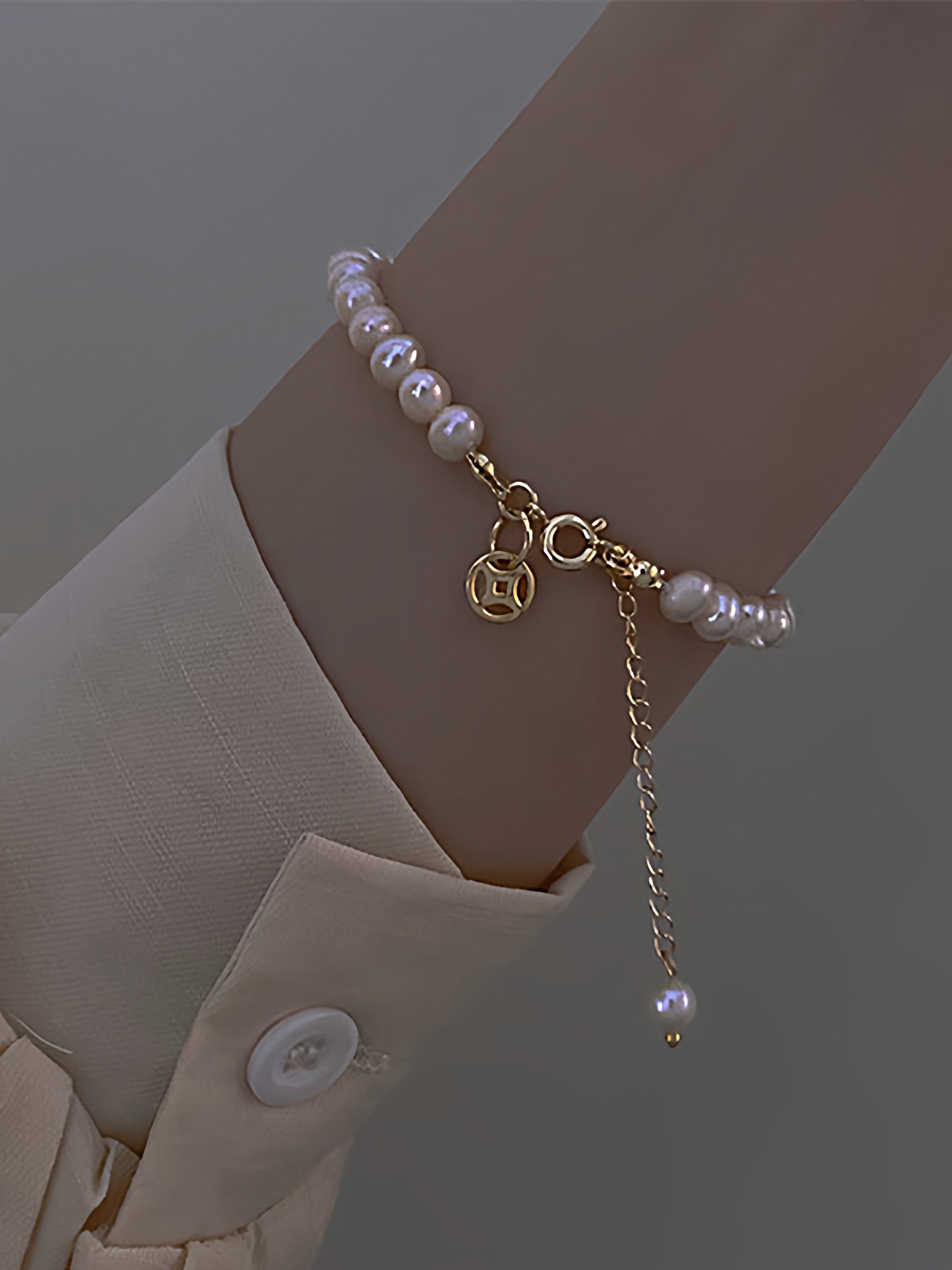 New Style Glass Bracelet for Women, Sweet and Fresh, Student Fairy Style, Light Luxury, Niche Design, Versatile Bracelet