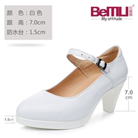 Белый каблук на 7 см