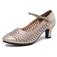 Золотой 5,5 см каблуки