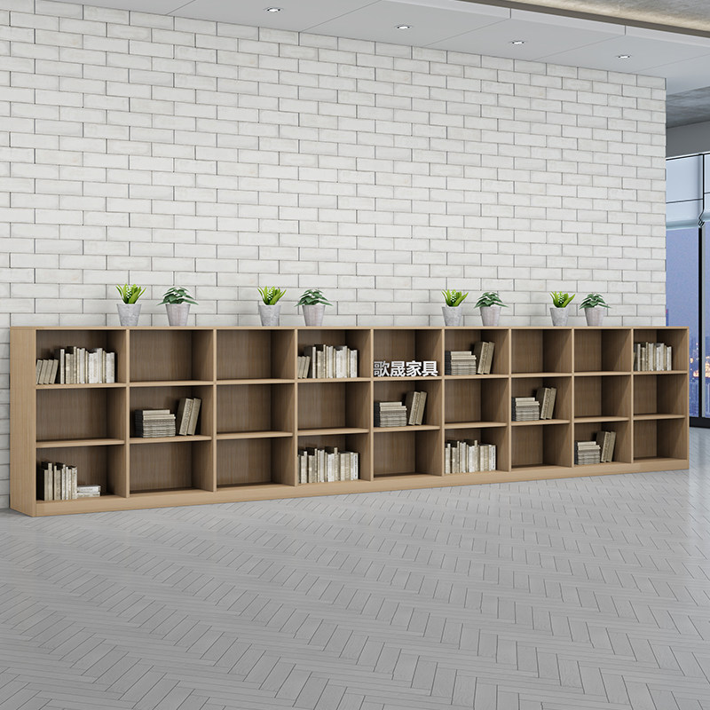 Custom Office File Archival Cabinet Plaid Bookcase Bookcase For Supermarket Library Display Case Wood Storage Short Cabinet