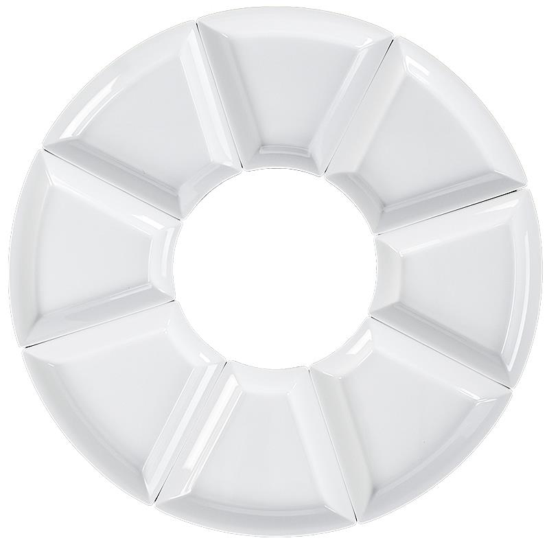 Ceramic tai chi bagua platter round mandarin duck dish creative household big plate fruit bowl frame plate dinning plate