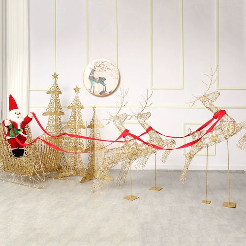 Рождественский светящийся оленя La Hotel Hotel Mall Mall Combertion Coremercoration Iron Art Flying Deer Sles
