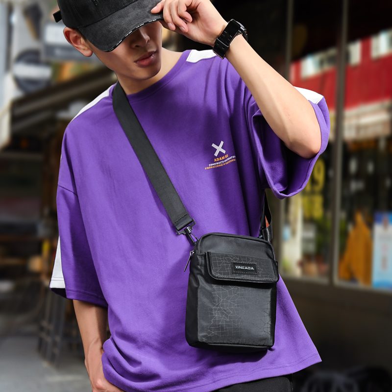Men's bag in single shoulder mini bag bag for men's skinny canvas small bag bag trend mobile phone fashion bag