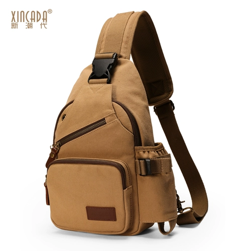 Спортивная нагрудная сумка для отдыха, универсальная сумка на одно плечо, тканевая трендовая небольшая сумка, мужская поясная сумка