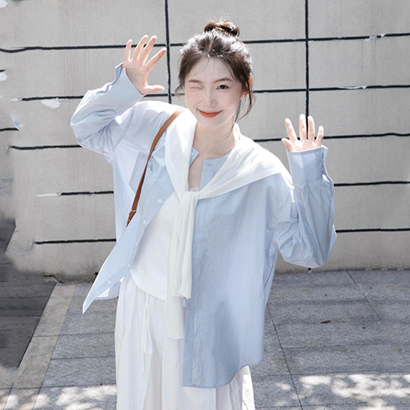 Early Autumn College Style Shirt, Pure White Moonlight Outfit Set, Women's Autumn Skirt, Complete Set for Petite Figures Early Autumn College Style Shirt, Pure White Moonlight Outfit Set, Women's Autumn Skirt, Complete Set for Petite Figures