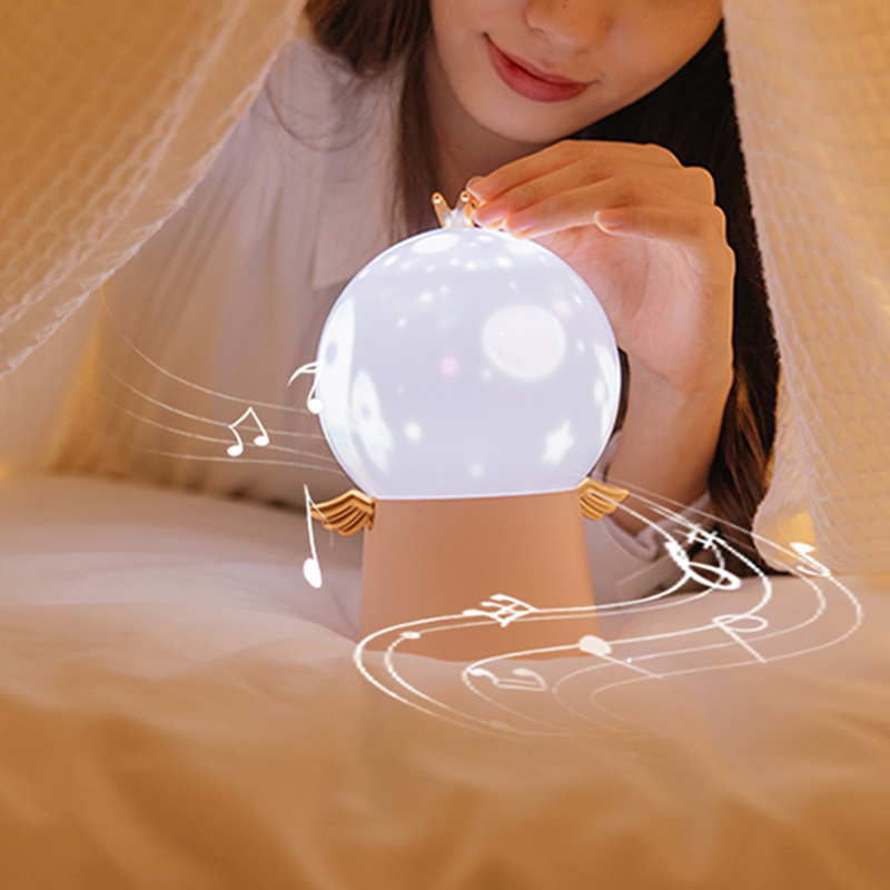 Guardian Angel Projection Lamp Starry Sky Night Light Romantic Rotation Creative Personality Dream Children Star Light Sleeping bedroom Dormitory Bedside Sleep Network Red Ins Wind Table Light Gifts Girls Day Gifts