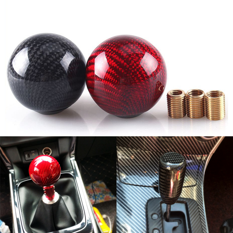 Car modified gear head carbon fiber hand row head gear old automatic wave stick head gear lever universal handball