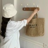 BIBO оригинальная французская соломенная сумка-тоут большой вместительности для летнего отдыха 𫔮Пляжная сумка на одно плечо в стиле морского курорта