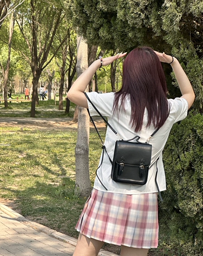 Японская студенческая юбка в складку, небольшая дизайнерская небольшая сумка, сумка через плечо, рюкзак, в британском стиле