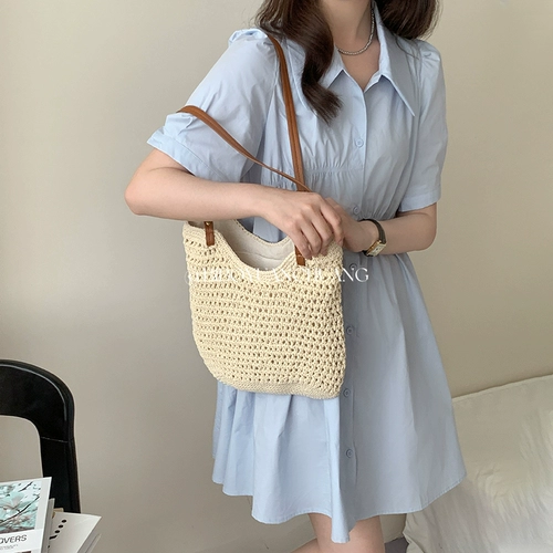 Оригинальная пляжная плетеная универсальная сумка через плечо, делается под заказ