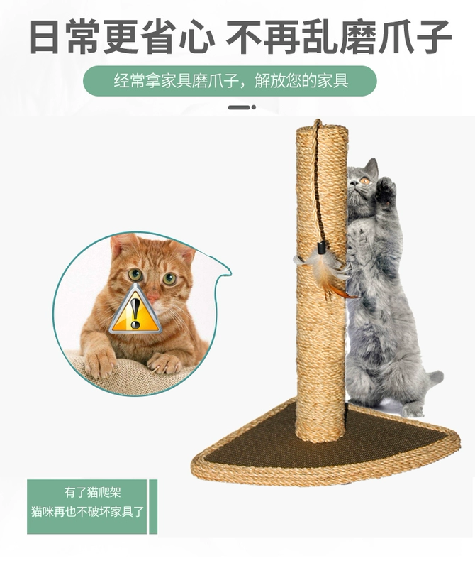 Vật nuôi Mèo leo Khung mây Mat Cat Scratching Post Cat Scrat xước Board Cat Toy Cat Small Cat Climbing Frame Chống dính Tóc mài Móng vuốt Đồ dùng cho mèo - Mèo / Chó Đồ chơi