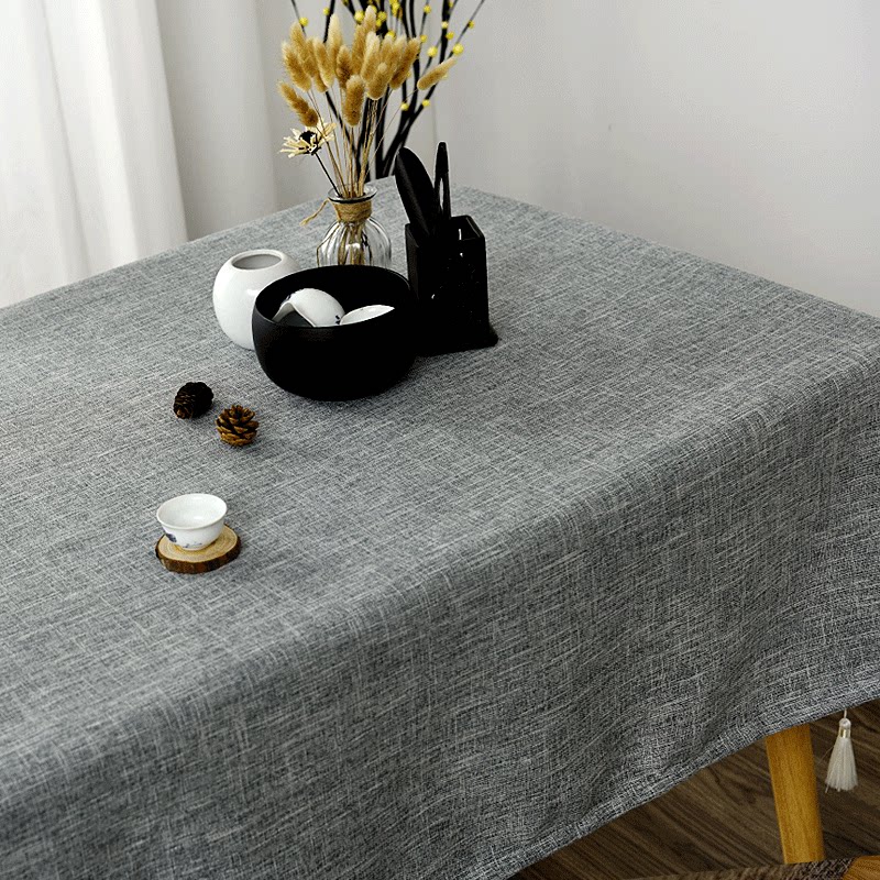 Cotton linen art Simple tablecloth Japanese literature and art Cotton desk table mat and wind pastoral rectangular tablecloth table cloth