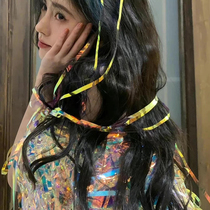 Bow Jing Yi Laser Color Ribbon Decoration Dins Birthday Arrangement Photo Props Colorful Glass Rain Silk Curtain Colored Bar Pull Flowers