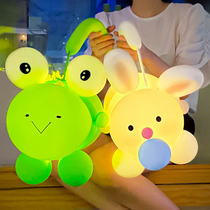 61 Children Gift Carry-on Light Cartoon Jade Rabbit rabbit Balloon Lantern Diy Material 2022 Kindergarten