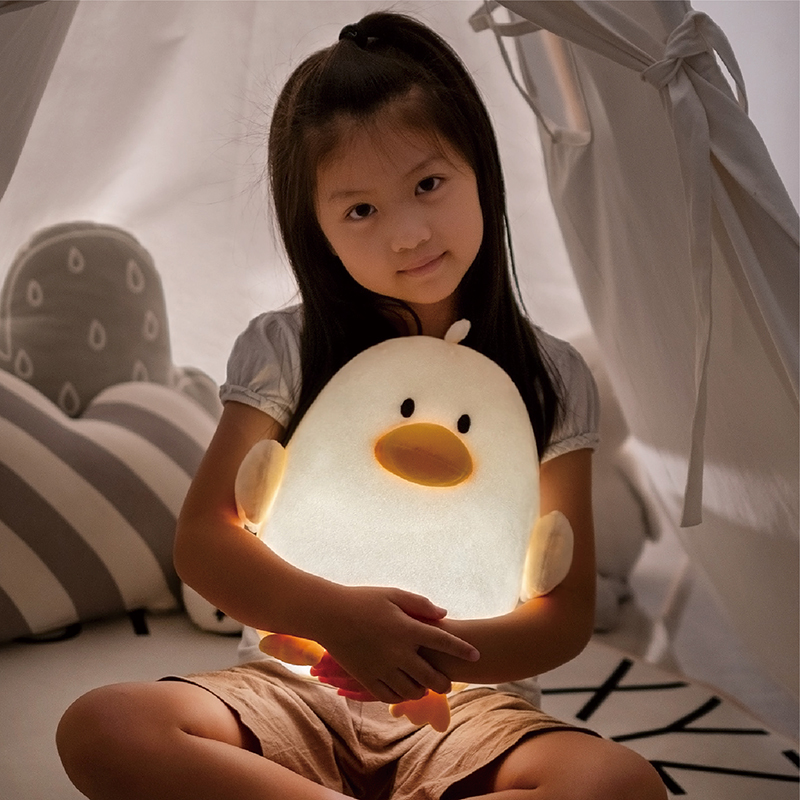 Wang Lunli Society acridine duck plush soothing night light children sleep with sleep timing cute gift novelty night light
