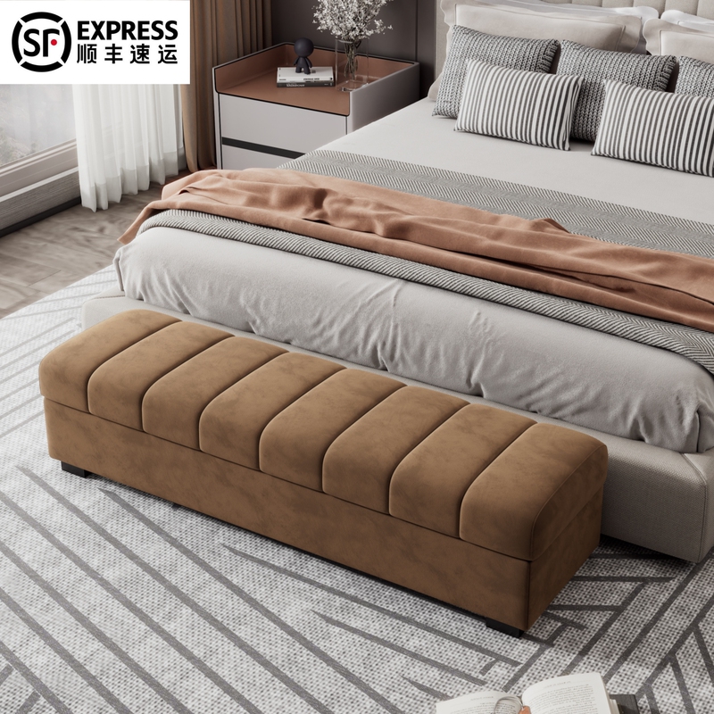 Piano Key Storage Sofa Stool, Light Luxury Fabric Bedroom End-Of-Bed Bench, Minimalist Dressing Room Long Bench, Foyer Shoe-Changing Bench Piano Key Storage Sofa Stool, Light Luxury Fabric Bedroom End-Of-Bed Bench, Minimalist Dressing Room Long Bench, Foyer Shoe-Changing Bench