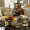 European king-size fruit plate Crystal glass creative high-legged dried fruit plate Creative modern living room fruit plate