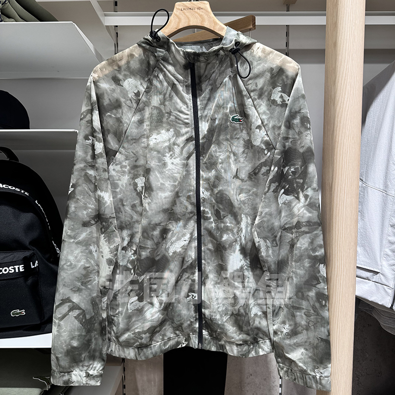 Lacoste French Crocodile Men's Clothing 25 Spring and Summer New Fashion Casual Hooded Printed Jacket | Bh8918