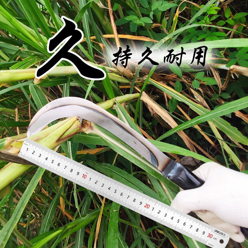 Manganese steel agricultural sickle mower water grass knife fishing mower harvesting straw corn wheat willow sickle