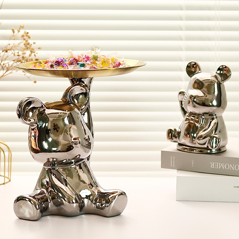 ins violent bear fruit pan fruit tray hotel bar Terrace Snack Candy Pan Front Desk Light Extravagant Creative Cashier-Taobao