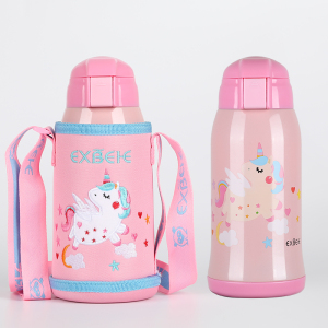 【共600ml】儿童不锈钢保温杯带吸管