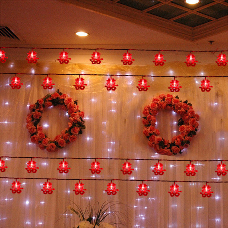 Decoration wedding room decoration set simple atmosphere Men's creative romantic women's bedroom happy word supplies Daquan