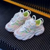 Детская модная универсальная весенняя спортивная обувь на платформе, коллекция 2021, тренд сезона