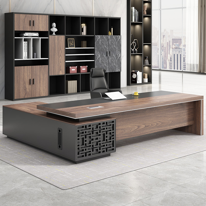 Hupeach Wood Boss Office Table And Chairs Portfolio Manager Director Brief Hyundai President Computer New Chinese Grand Bandai