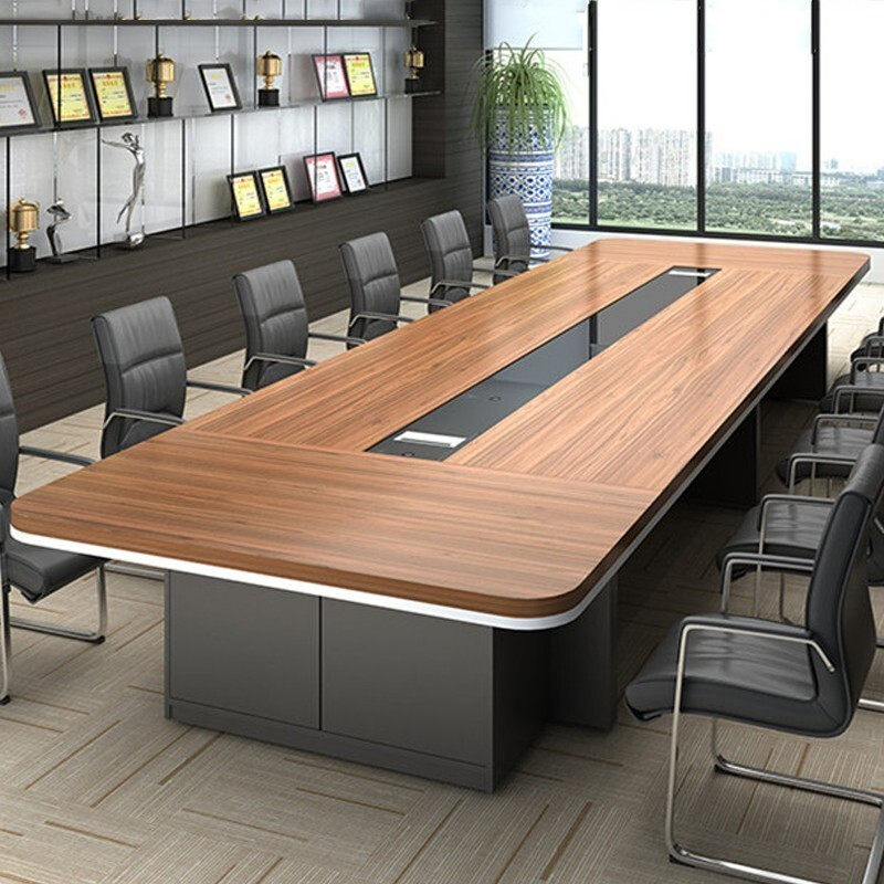 Guangzhou Large Conference Table Simple Modern Table Round Corner Creative Desk Training Desk and Chair Combination Room