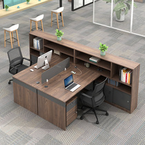 Financial Accounting Desk Chair Composition 2 People with Double Face to Face the Modern Staff station Office