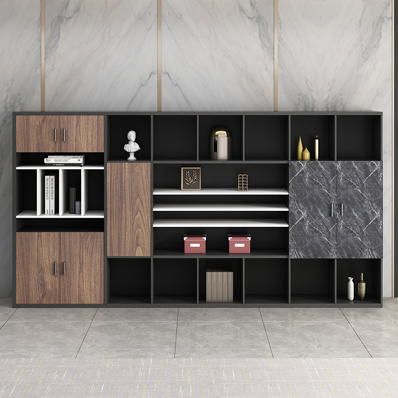 Guangzhou Office Bookcase File Cabinet Wooden Office Cabinet File Cabinet Background Cabinet Data Storage Office Furniture