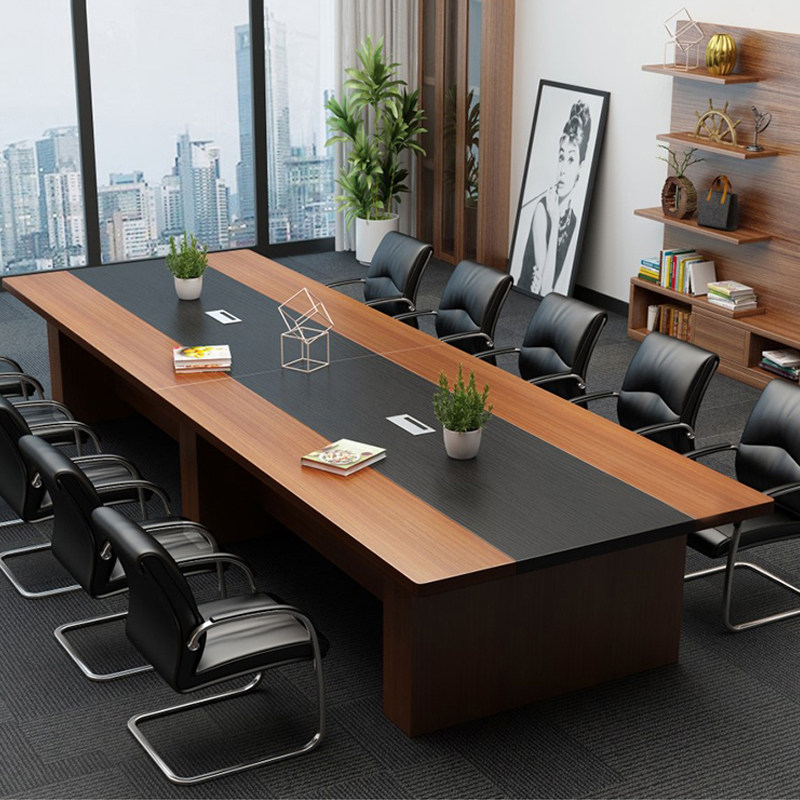 Guangzhou conference table long table conference table and chair combination long large and small negotiation reception simple modern table
