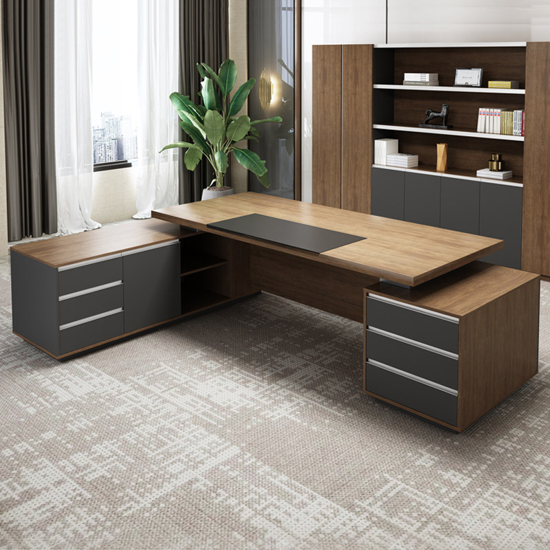 Guangzhou industrial style boss desk president desk chair combination office executive desk simple modern office furniture