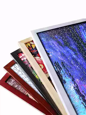 Promotional solid wood puzzle frame 1000 pieces customized 50 75 inch frame 2000 picture frame framed 500 photo frame customization
