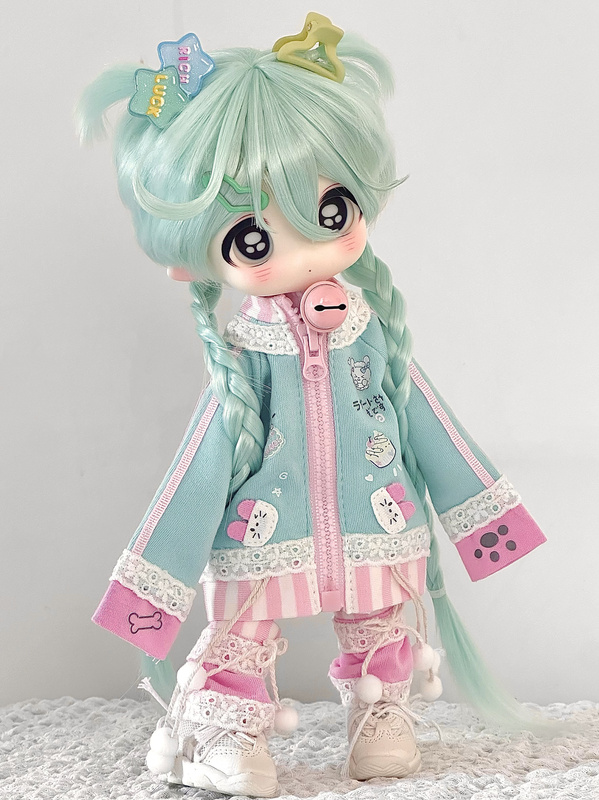 【Fish Dough】Gulu Sheep—Bjd/Mdd Wig, Hand-Dyed Hair, Three-Quarter Four-Quarter Bjd Wig, Bear Girl Wig