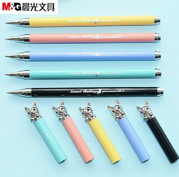 Morning Light Metal Middle Pen Black 0-5mm Signature Pen Cartoon Cute Creative Student Water-based Pen