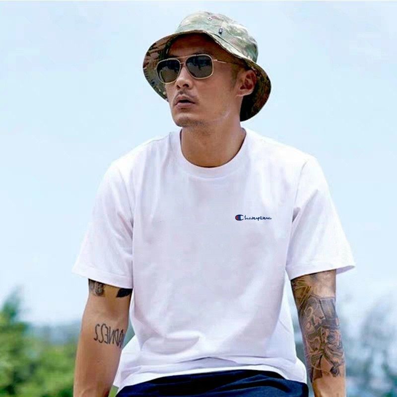 2022 new short-sleeved T-shirt men loose half sleeves T-shirt women couples summer cotton embroidered top ins tide brand