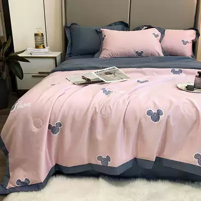 (Q BB) Tian Xia Liangquan summer ice silk thin four-piece thin air conditioning machine washable double quilt