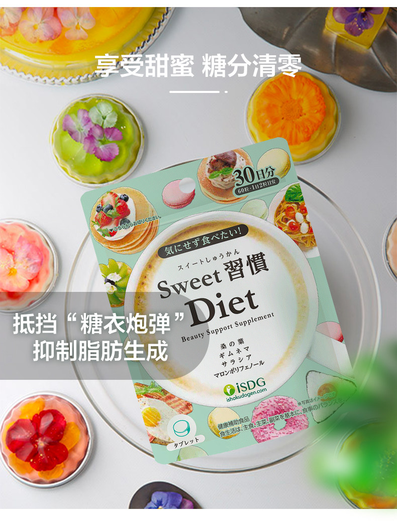 ISDG 日本进口 抗糖丸 60粒 分解糖分抑吸收 图2