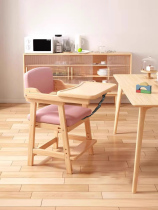 Baby dining chair childrens dining table and chairs multi-functional foldable solid wood baby dining chair with dinner plate seat