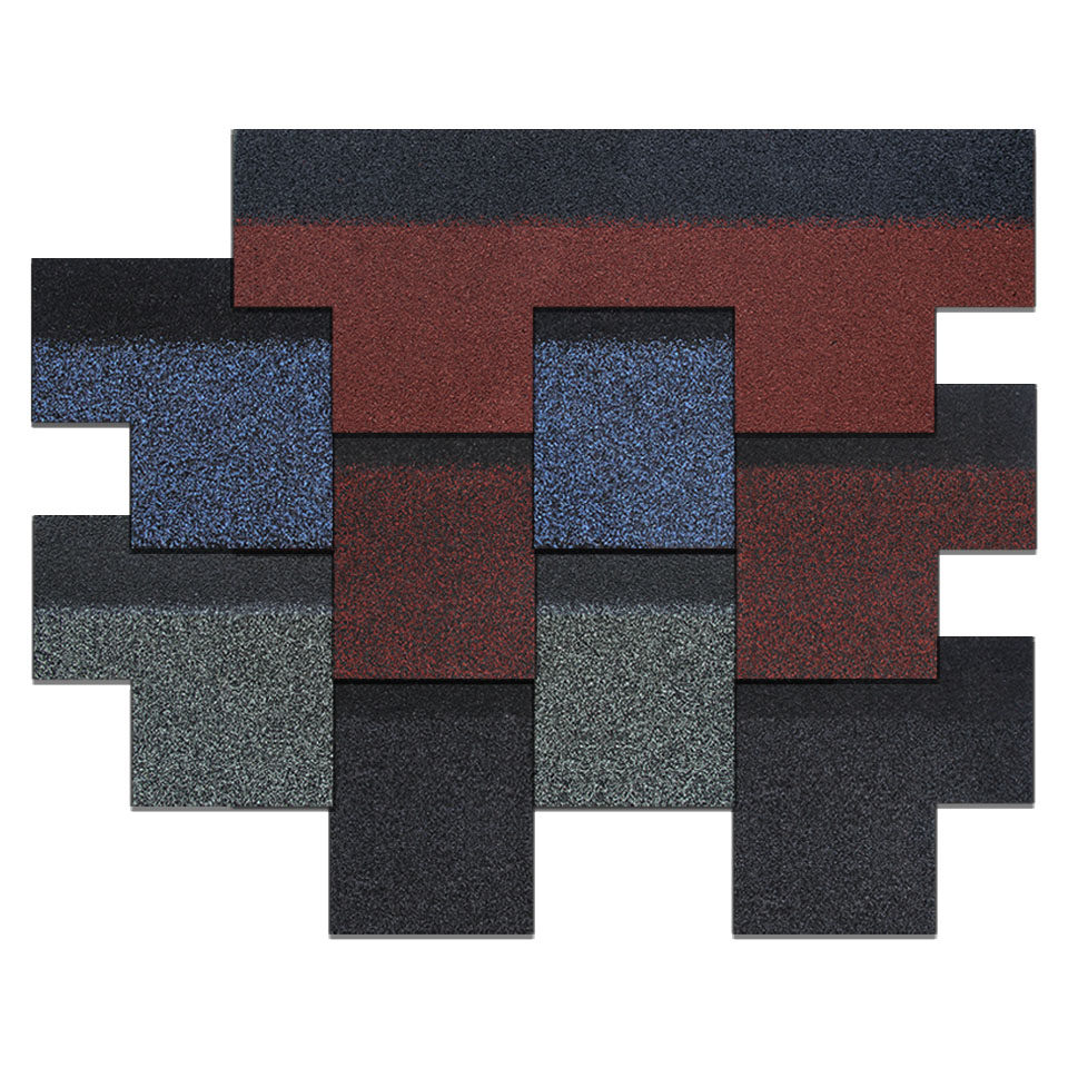 Goethe asphalt tile insulation linoleum color tile Light steel villa wooden house Concrete roof Roof waterproof glass fiber tile